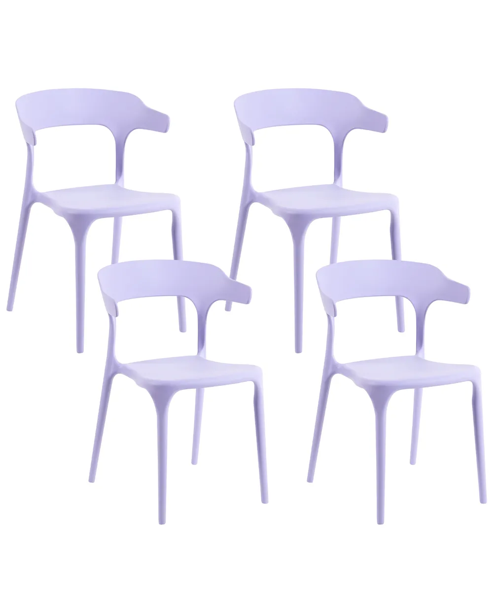 Set of 4 Garden Chairs GUBBIO Violet