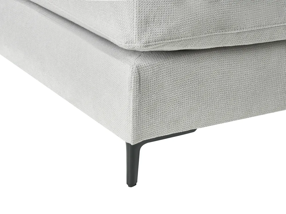 Corner Sofa 3 Seater MALOY Chenille Light Grey Left Hand_893602
