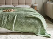 Bedspread CHAGYL Cotton 220 x 240 cm Green_1041177