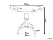 Dining Table AKRON Black 100 cm 100 cm_927556