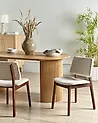 Ruokatuolisetti 2 kpl BLANE puu Tummanruskea/beige