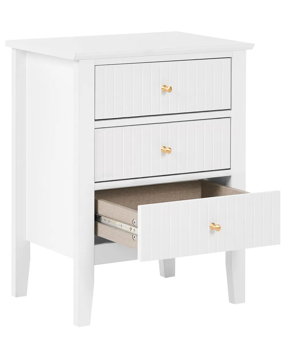 3 Drawer Bedside Table ASSISI White_1135113