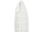 Set med 2 prydnadskuddar DOURIS 30 x 60 cm Ljusbeige Rutigt tryck_902370