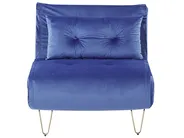 Living Room Set 3 Seater VESTFOLD Velvet Navy Blue_808919