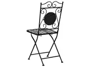 Bistro Set Folding CARPINO Metal Black_919935
