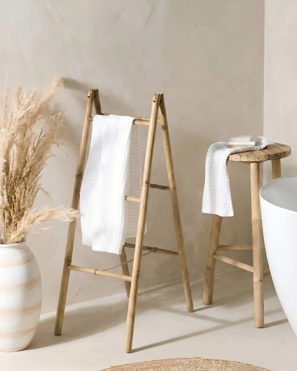 Towel Stand MOJANDA Bamboo Natural