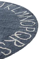 Kids Rug VURGUN Dark Blue ø 120 cm Cotton_907242