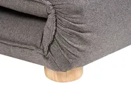 Sofa Bed 2 Seater ABISKO Faux Linen Dark Grey_1030941