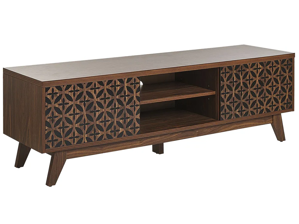 TV Stand PRESCOT Dark Brown