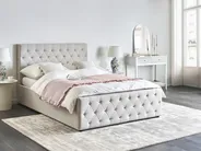 Ottoman Bed AMIENS Fabric Beige 140 x 200 cm (EU Double)_976068