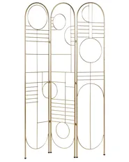 3 Panel Room Divider TURANIA 100 cm 170 cm Gold_936203