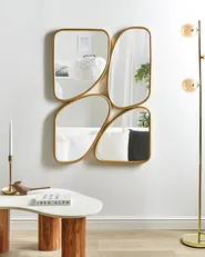 Wall Mirror DIANCEY 70 cm 100 cm Metal Gold_900168