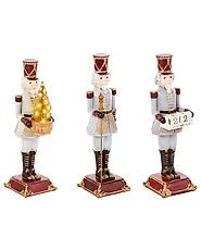 Set med 3 figuriner LED PELLOSNIEMI 32 cm Nötknäckare Flerfärgad_1175294