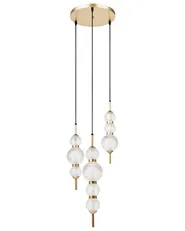 3 Light Pendant Lamp ARAS LED Glass Gold_1033752