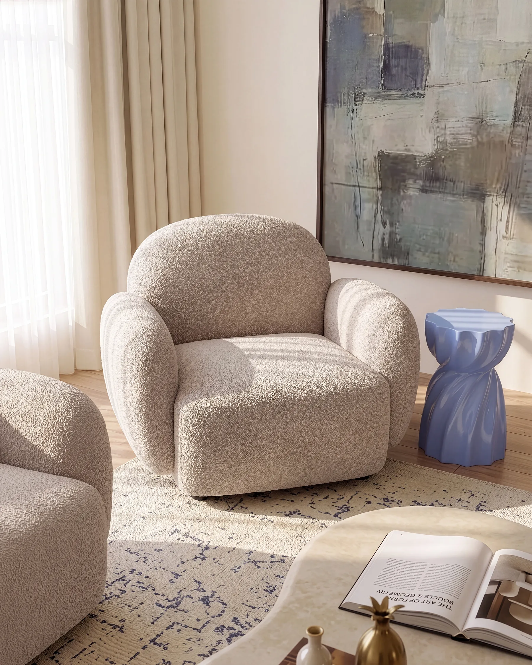 Armchair JULE Boucle Beige_1125894