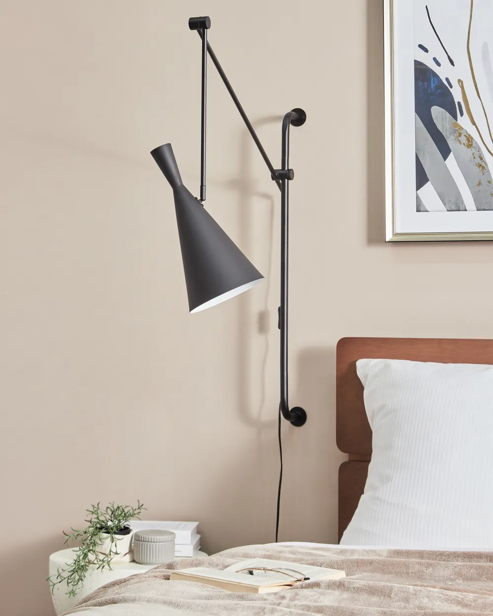 Wall Lamp MARISA Adjustable Metal Black_898757