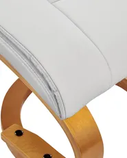 Massage Chair FORCE with Footstool Faux Leather Light Grey_965064