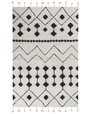 Matto KHEMISSET Luonnonvalkoinen 160 x 230 cm Puuvilla_830853