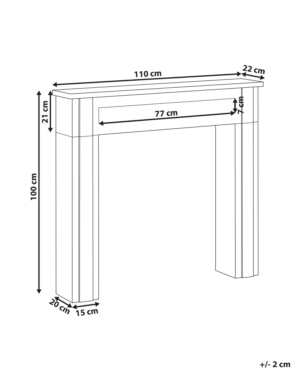 Fireplace Mantel BAUDIN White_950379