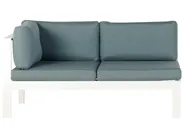 Garden Corner Sofa with Table 5 Seater MESSINA Metal Green Left Hand_867241
