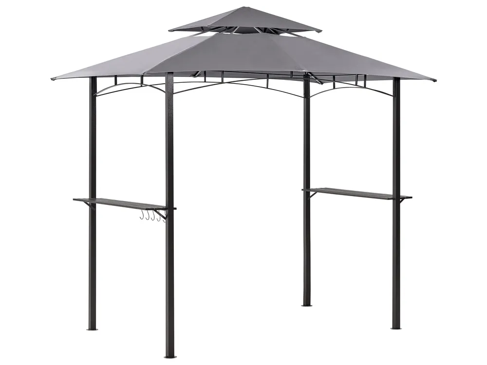Paviljong NARO 240 cm 148 cm Metall Grå_851681