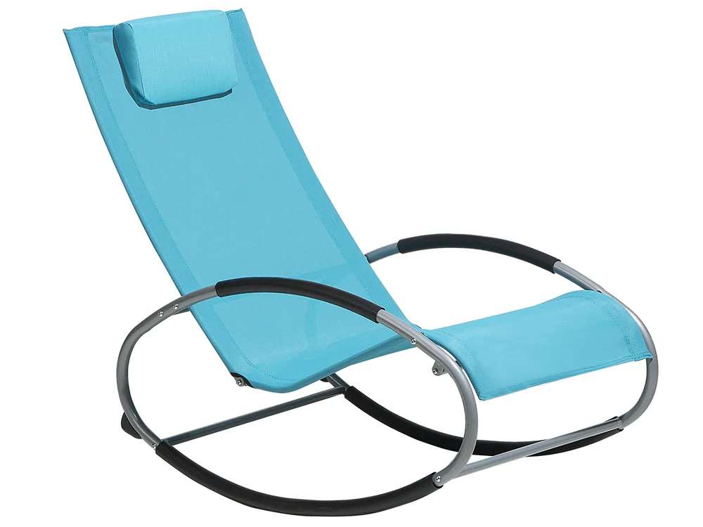 Rocking Sun Lounger CAMPO Metal Turquoise