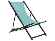 Folding Deck Chair LOCRI II Metal Turquoise_857241