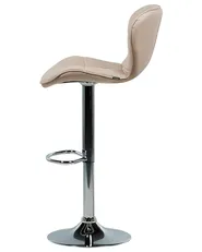 Set med 2 barstolar VALETTA Vridbar Konstläder Ljusbeige_782069