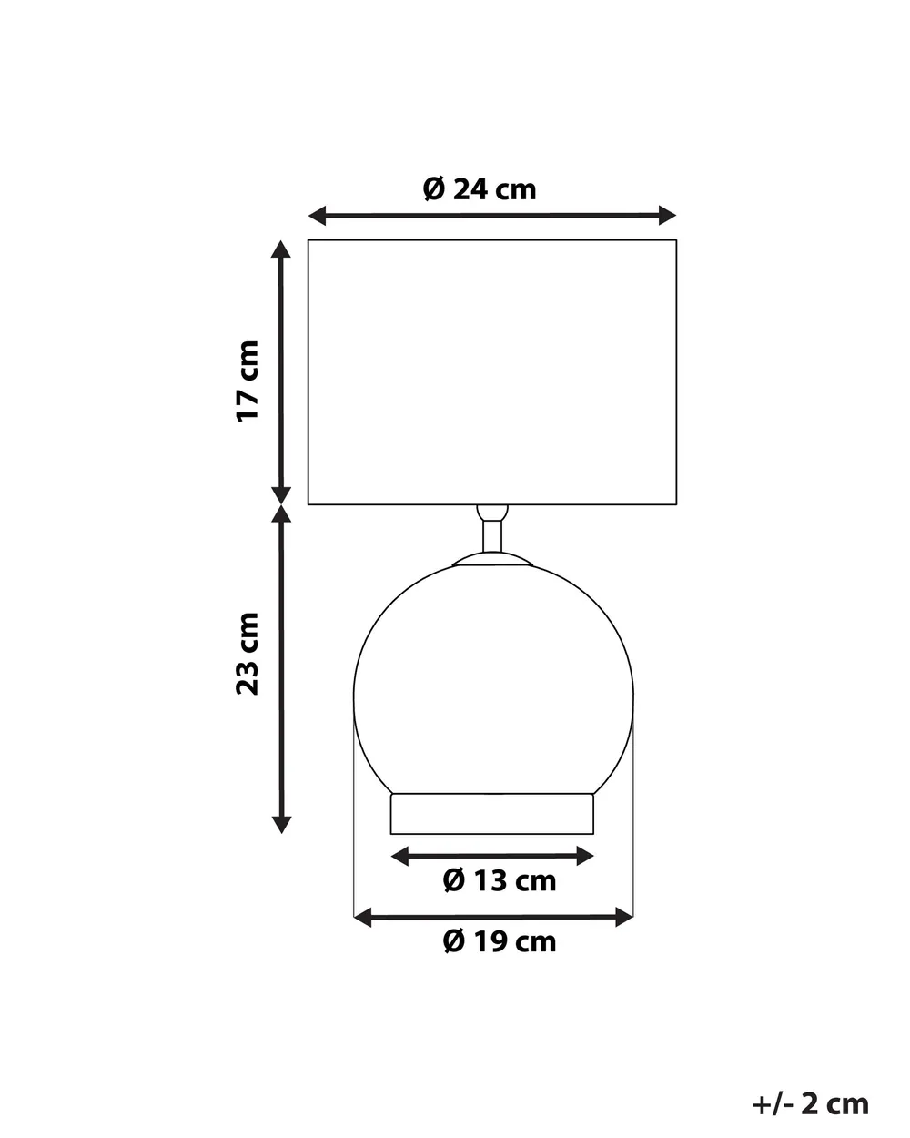 Bordslampa UELE Metall Grå marmor_799837