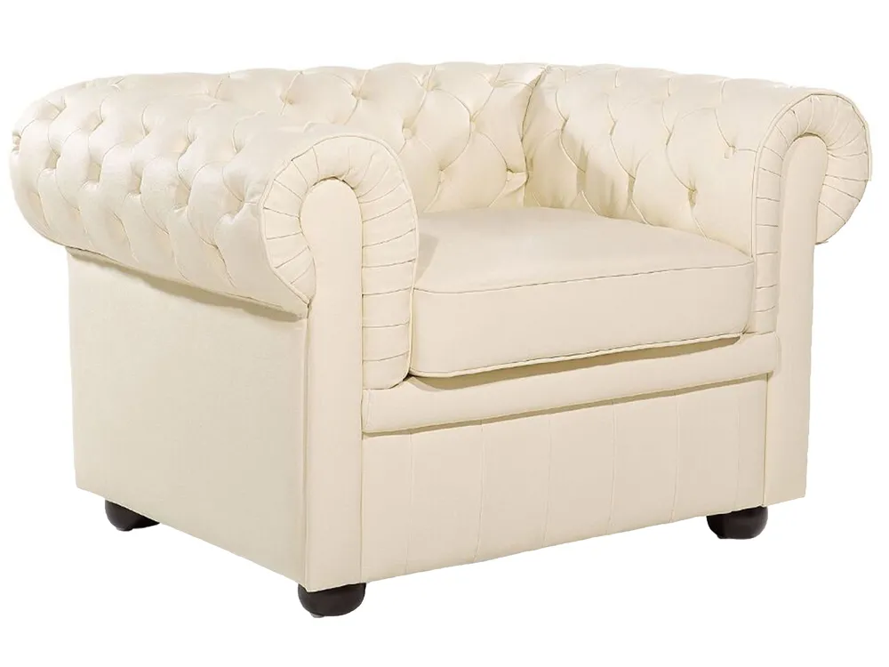 Sohvaryhmä 4-istuttava CHESTERFIELD Nahka Vaaleanbeige_769396