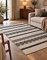 Matta DAVUTLAR Ljusbeige 140 x 200 cm Ull