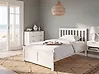 Bed Pine Wood OLENDON 120 x 200 cm (EU Small Double) White