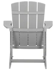 Garden Chair ADIRONDACK with Footstool Light Grey_809525