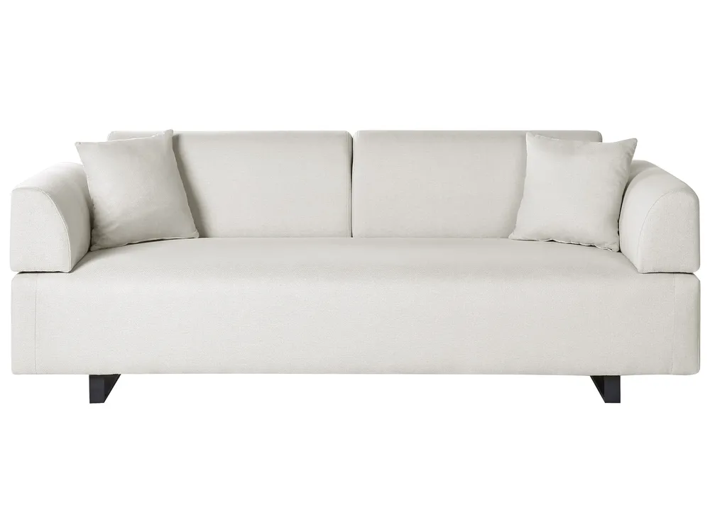 Sofa 3 Seater SOKNA with Tables Fabric Off-White_953141