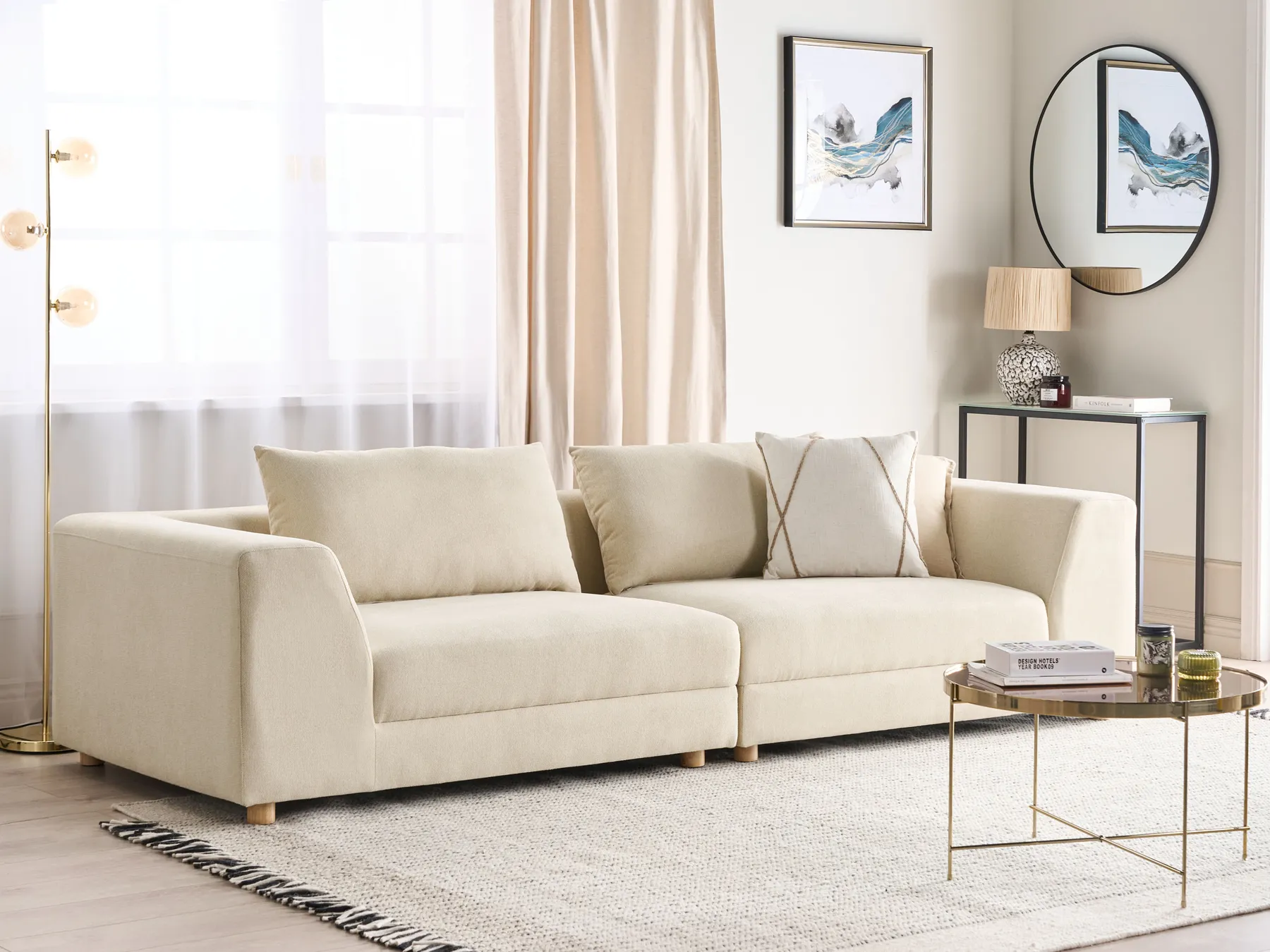 Sohva 3-istuttava LERMON Kangas Beige_887703