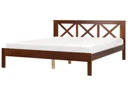 Bed Pine Wood TANNAY 180 x 200 cm (EU Super King) Dark Brown_931001