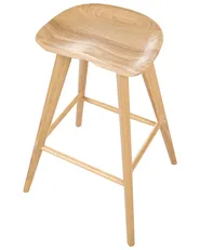 Set of 2 Bar Stools CANDO Light Brown_985950