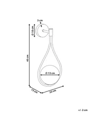 Vägglampa AUROUE Metall Svart_1009168
