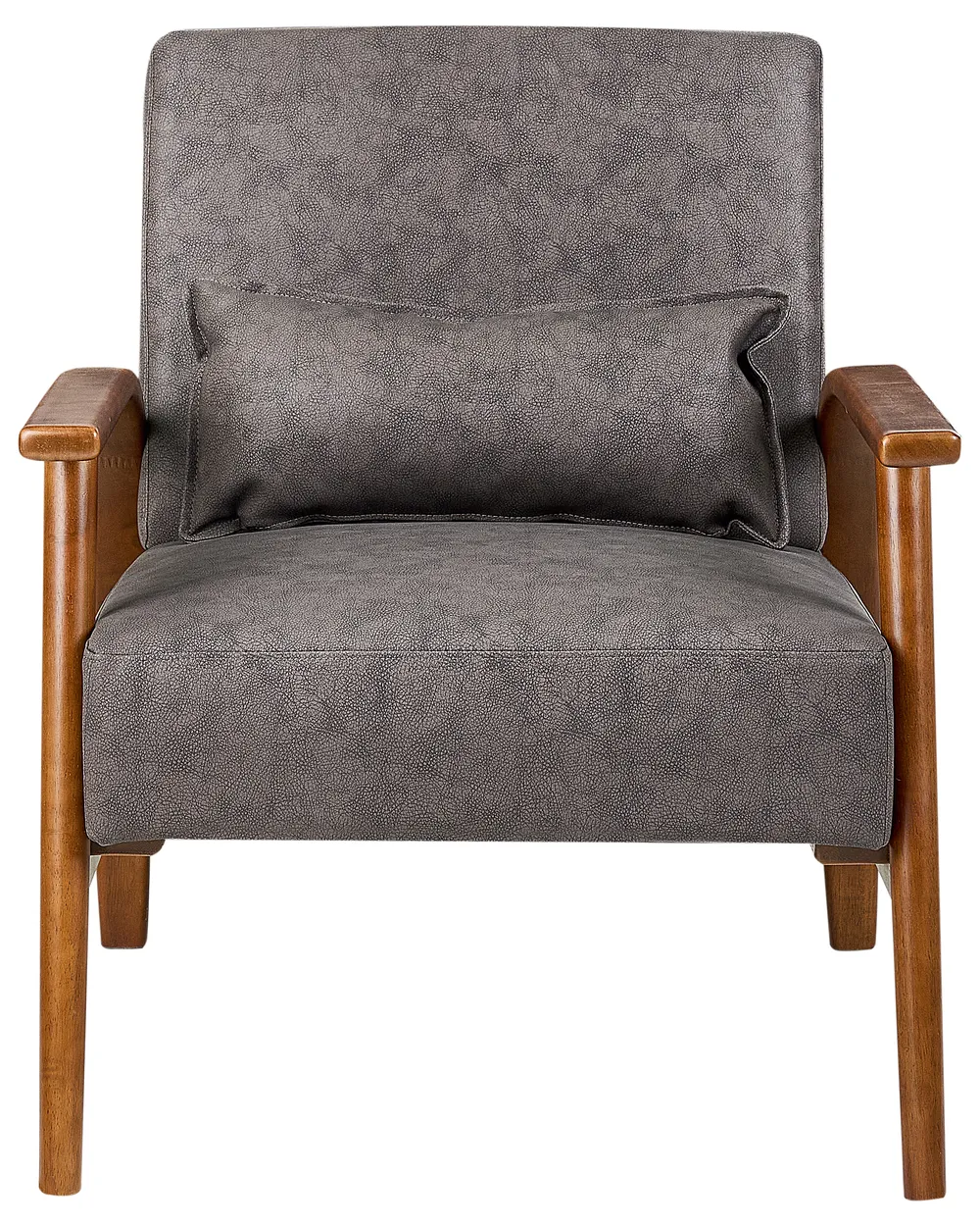 Armchair SKARA Faux Leather Dark Brown_927262