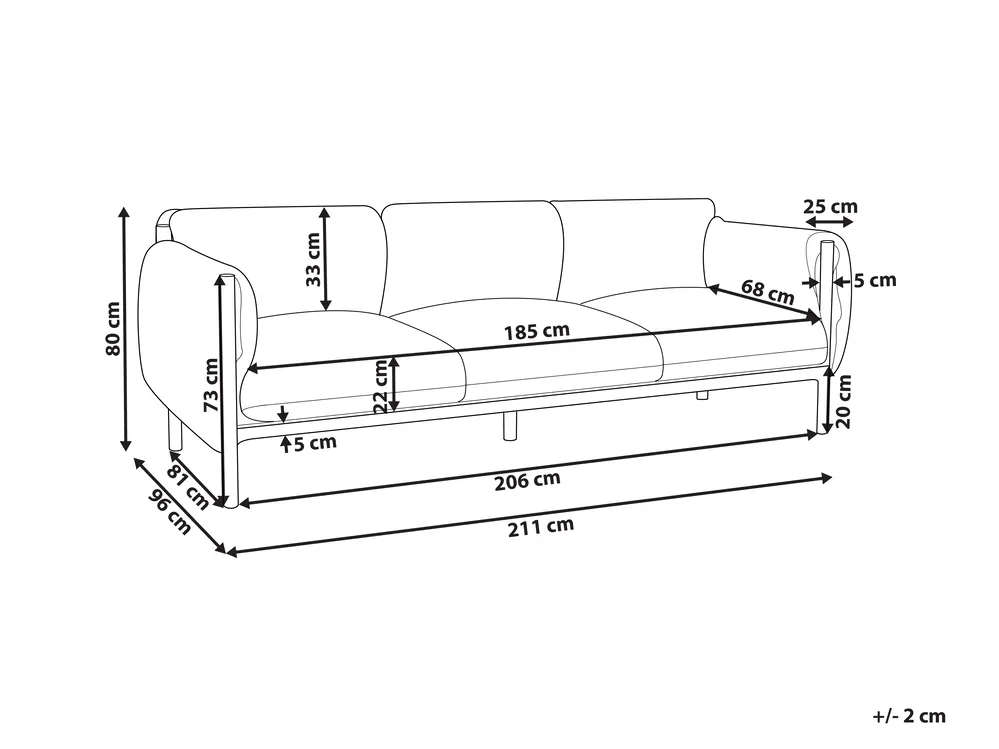 Garden Sofa 3 Seater ESPERIA Metal Grey_868660