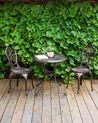 Set of 2 Garden Chairs TRIORA Metal Brown