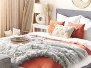 Bedspread DELICE 150 x 200 cm Light Grey_840326