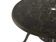 Garden Dining Set 4 Seater SAPRI with Parasol (16 Options) Metal Dark Brown_863957