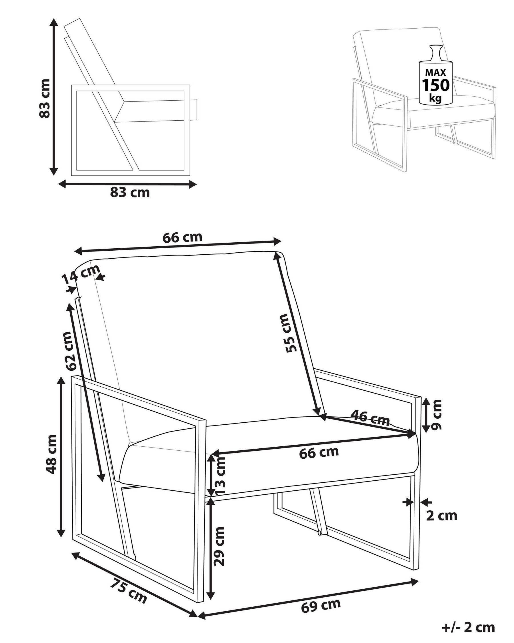 Fåtölj DELARY Sammet Blågrön_934755