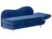 Right-Hand Chaise Longue MERI with Storage Velvet Navy Blue_914276