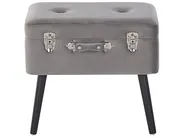 Storage Stool MALLARD Velvet Grey_719927
