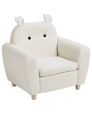 Kids Armchair Hippo MARIBO Fabric Off-White_1033281