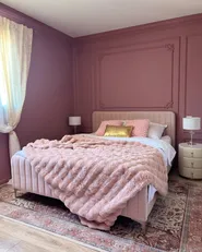 Sänky Sametti LUNAN 160 x 200 cm Pastellipinkki_982360