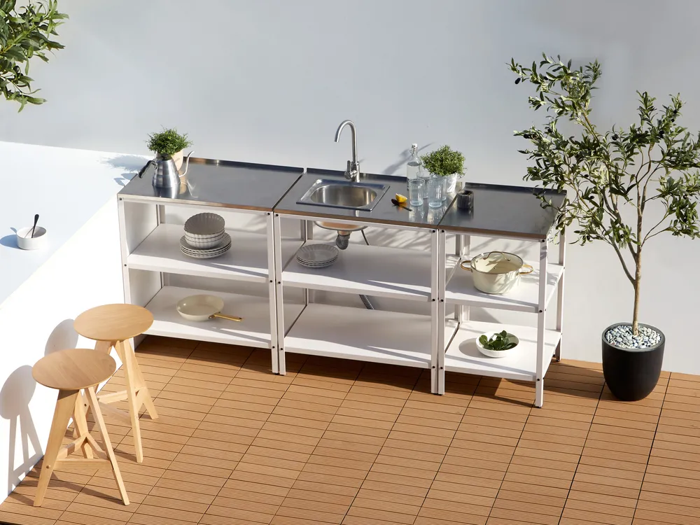 Outdoor Kitchen Island VILAMA White
