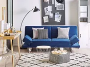 Bäddsoffa 2-sits YORK Sammet Marinblå_764717